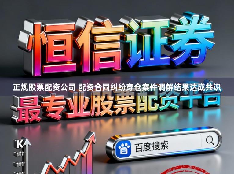 正规股票配资公司 配资合同纠纷穿仓案件调解结果达成共识